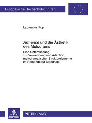 cover image of «Armance» und die Aesthetik des Melodrams